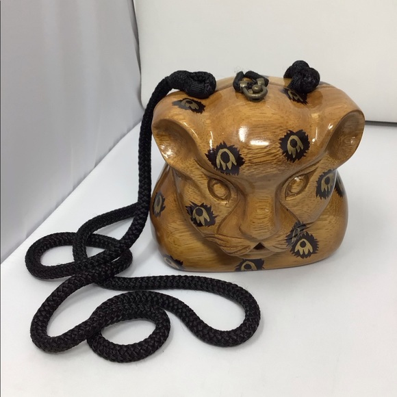 Timmy Woods Handbags - Timmy Woods carved wooden crossbody/clutch bag/purse